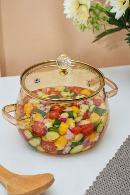 Amberana Borosilicate Glass Kadhai / Pot (2 Litre)