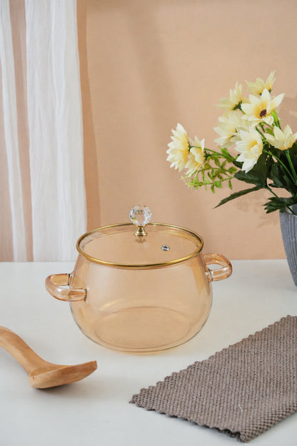 Amberana Borosilicate Glass Kadhai / Pot (2 Litre)