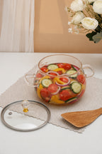 Clerio Borosilicate Glass Kadhai / Pot (2 Litre)