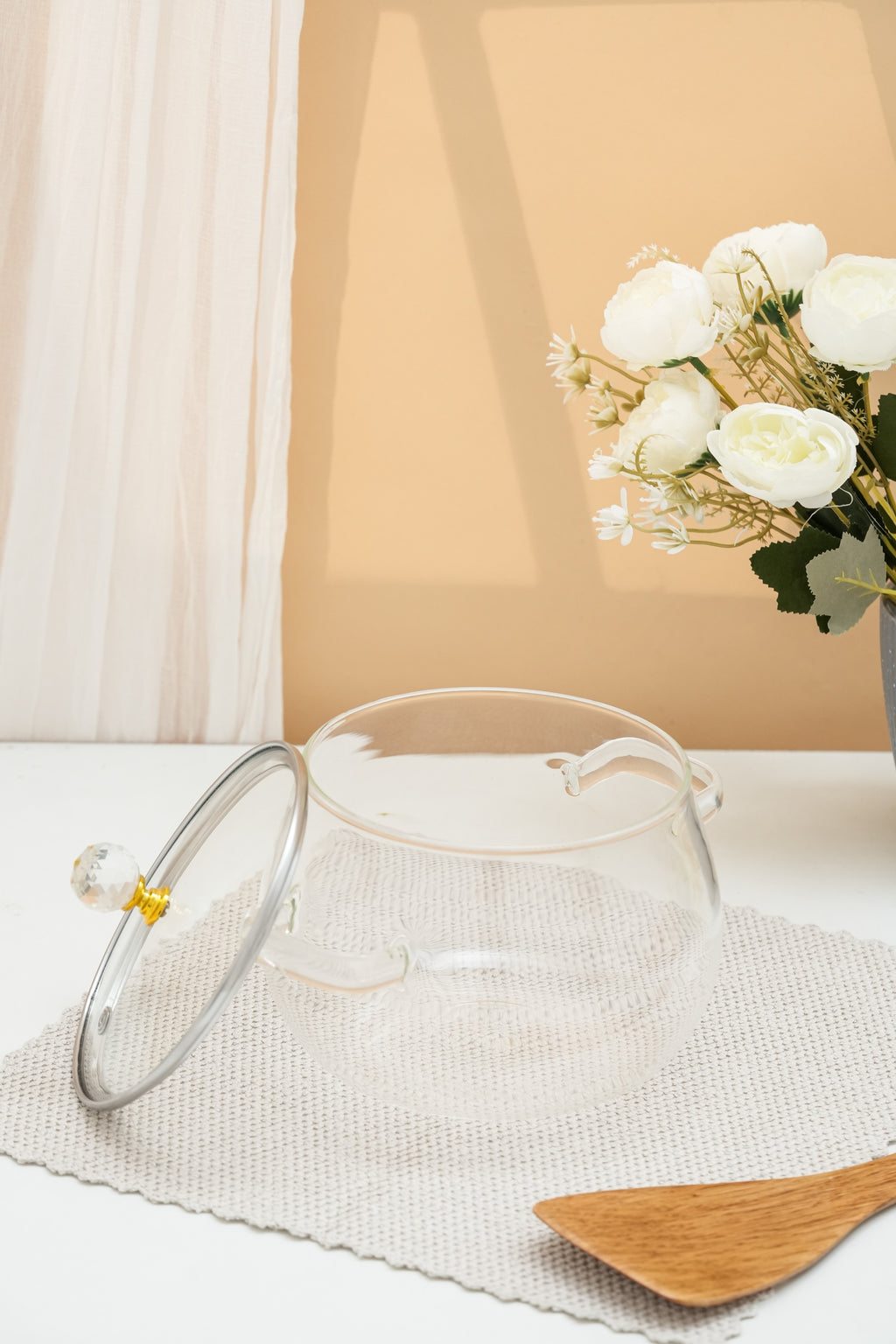 Clerio Borosilicate Glass Kadhai / Pot (2 Litre)