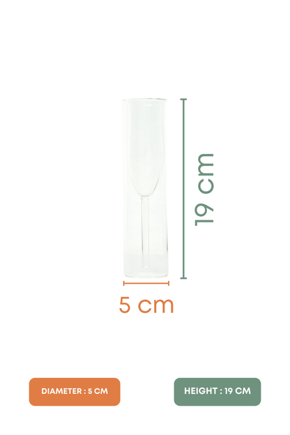 Ethereal Stem Double Wall Cocktail Glass Set of 2 (155ml)