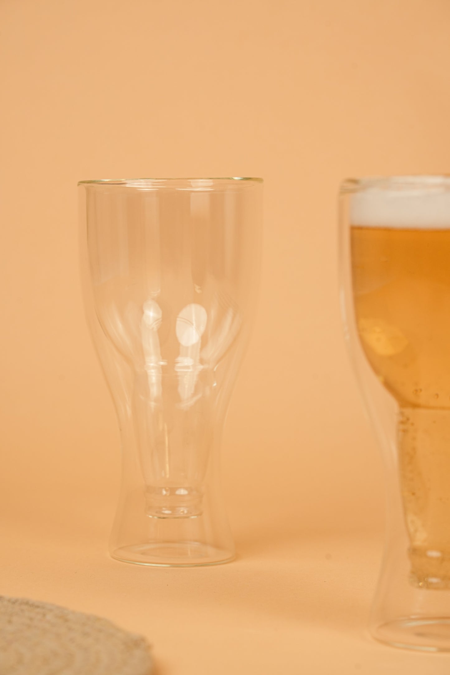 Golden Draft Double Wall Beer Glass Set of 2 (265ml)