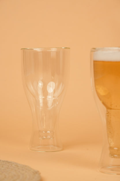 Golden Draft Double Wall Beer Glass Set of 2 (265ml)