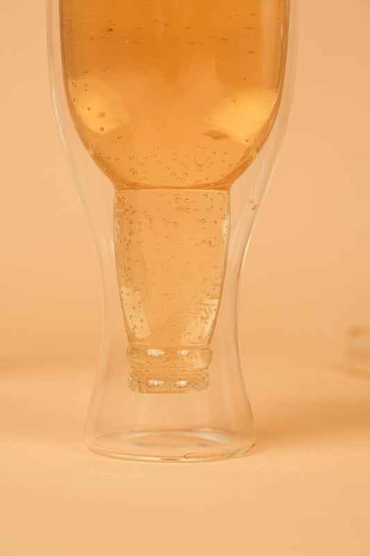 Golden Draft Double Wall Beer Glass Set of 2 (265ml)