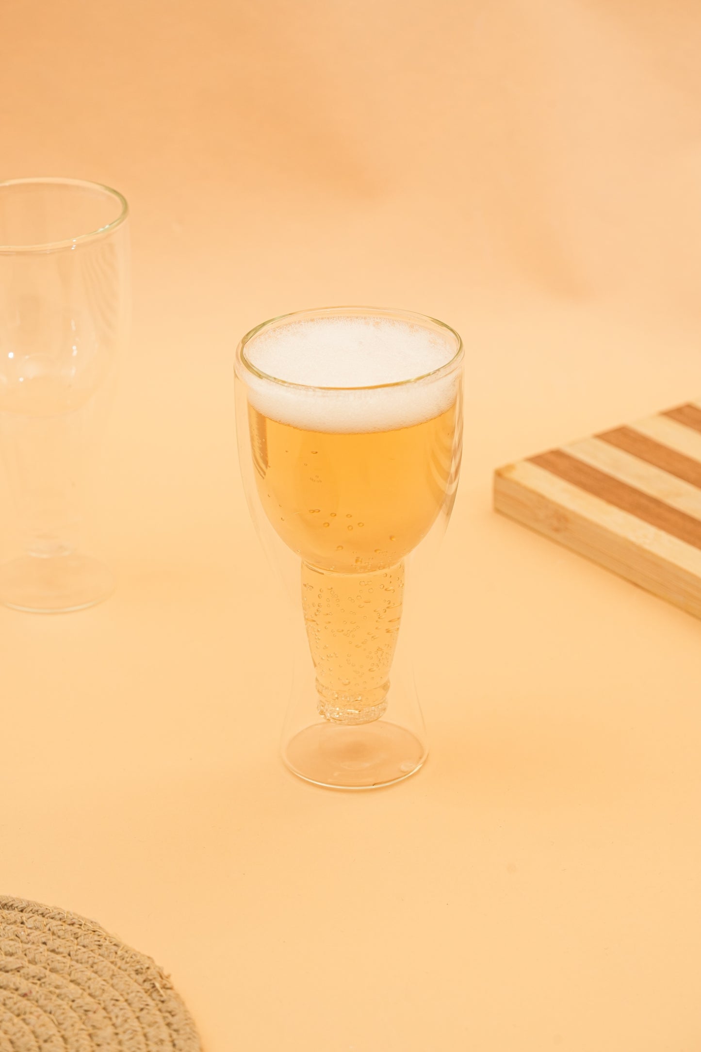 Golden Draft Double Wall Beer Glass Set of 2 (265ml)
