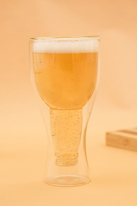 Golden Draft Double Wall Beer Glass Set of 2 (265ml)