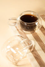Clear Nest Double Wall Glass Mug Set of 2 (150ml)