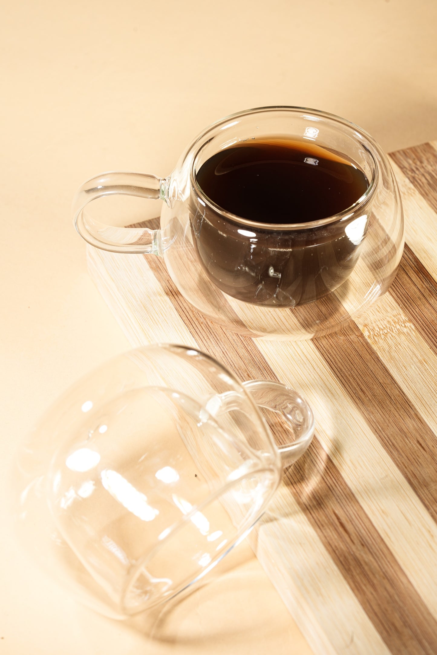 Clear Nest Double Wall Glass Mug Set of 2 (150ml)