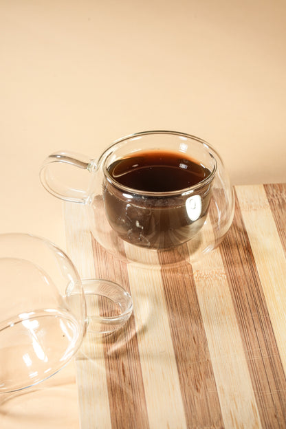 Clear Nest Double Wall Glass Mug Set of 2 (150ml)