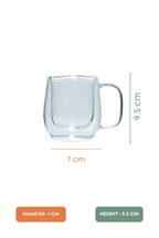 Duo Brew Double Wall Glass Mug Set of 2 (240ml)