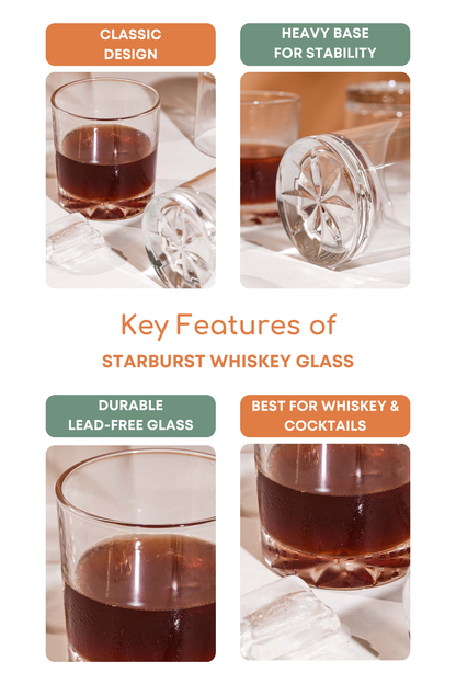 Starburst Whiskey Glass Set of 6 (450ml)