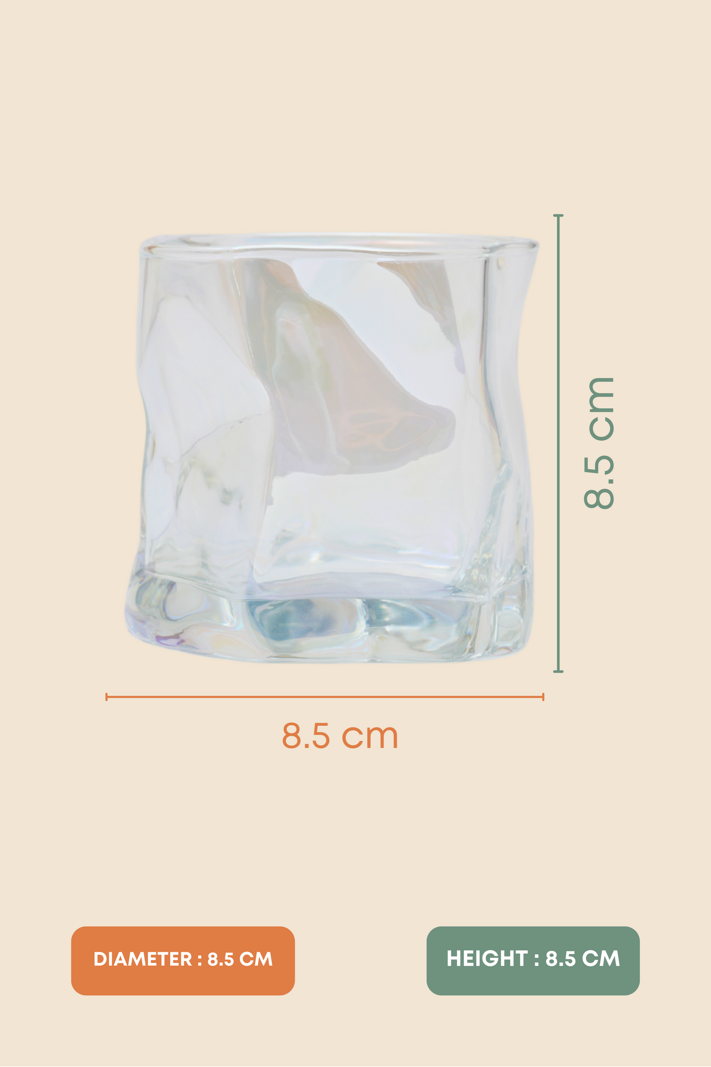 Sculpted Wave Whiskey Glass Set of 6 (280ml)