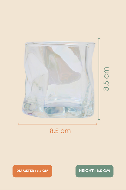 Sculpted Wave Whiskey Glass Set of 6 (280ml)