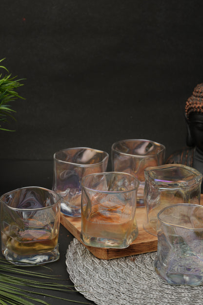 Sculpted Wave Whiskey Glass Set of 6 (280ml)