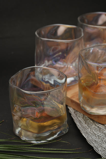 Sculpted Wave Whiskey Glass Set of 6 (280ml)