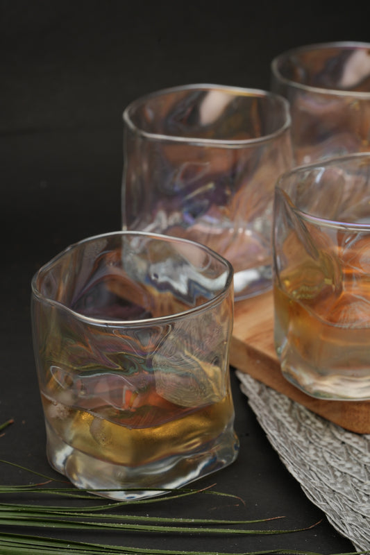 Sculpted Wave Whiskey Glass Set of 6 (280ml)