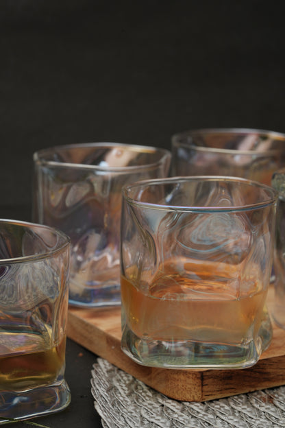 Sculpted Wave Whiskey Glass Set of 6 (280ml)
