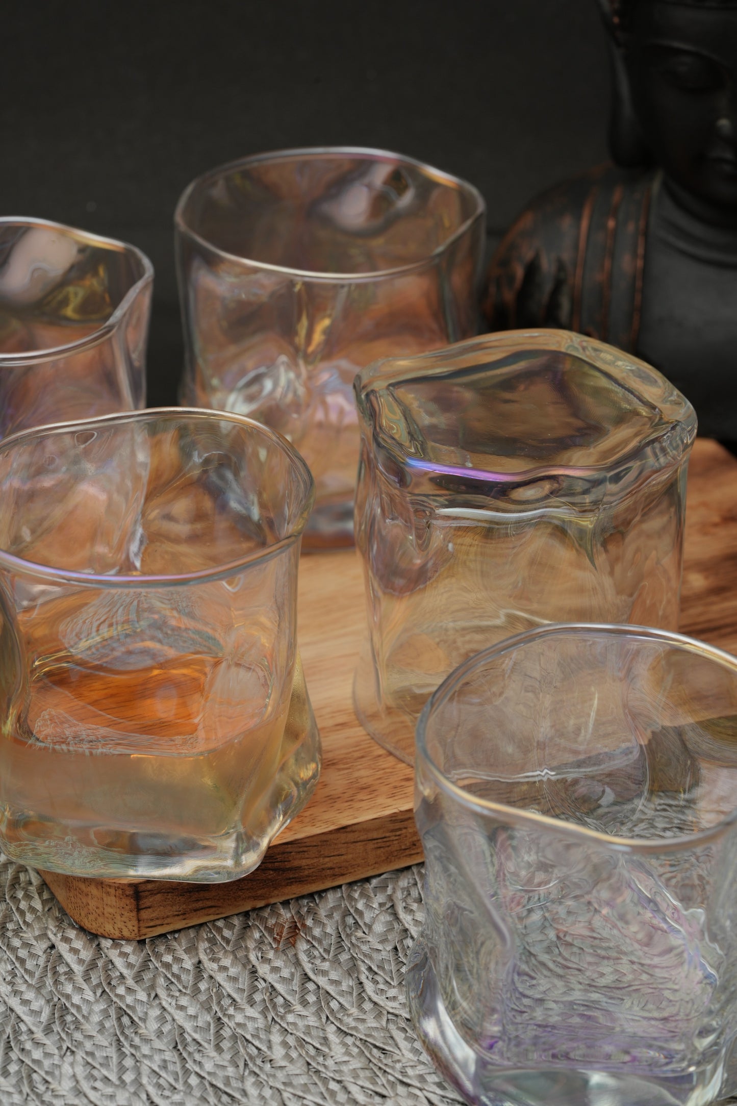 Sculpted Wave Whiskey Glass Set of 6 (280ml)