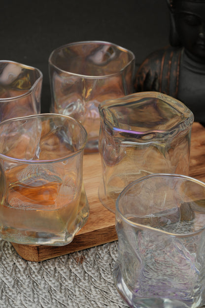 Sculpted Wave Whiskey Glass Set of 6 (280ml)