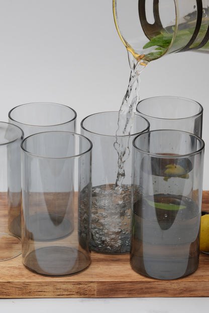 Smoke Clarity Borosilicate Glass Set of 6 (320ml)