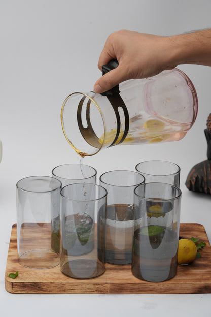 Smoke Clarity Borosilicate Glass Set of 6 (320ml)