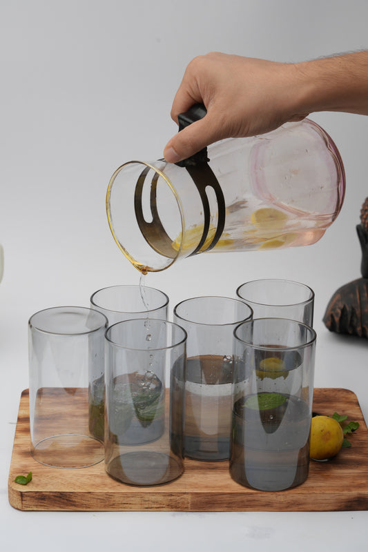 Smoke Clarity Borosilicate Glass Set of 6 (320ml)
