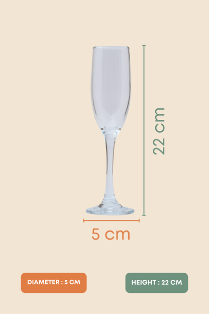 Soirée Slim Champagne Glass Set of 6 (170ml)
