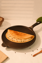 Super Smooth Cast Iron Long Handle Dosa Tawa 30.5cm / 12 inch Pre-seasoned, Naturally Nonstick, 100% Pure, Toxin-free, Gas & Induction