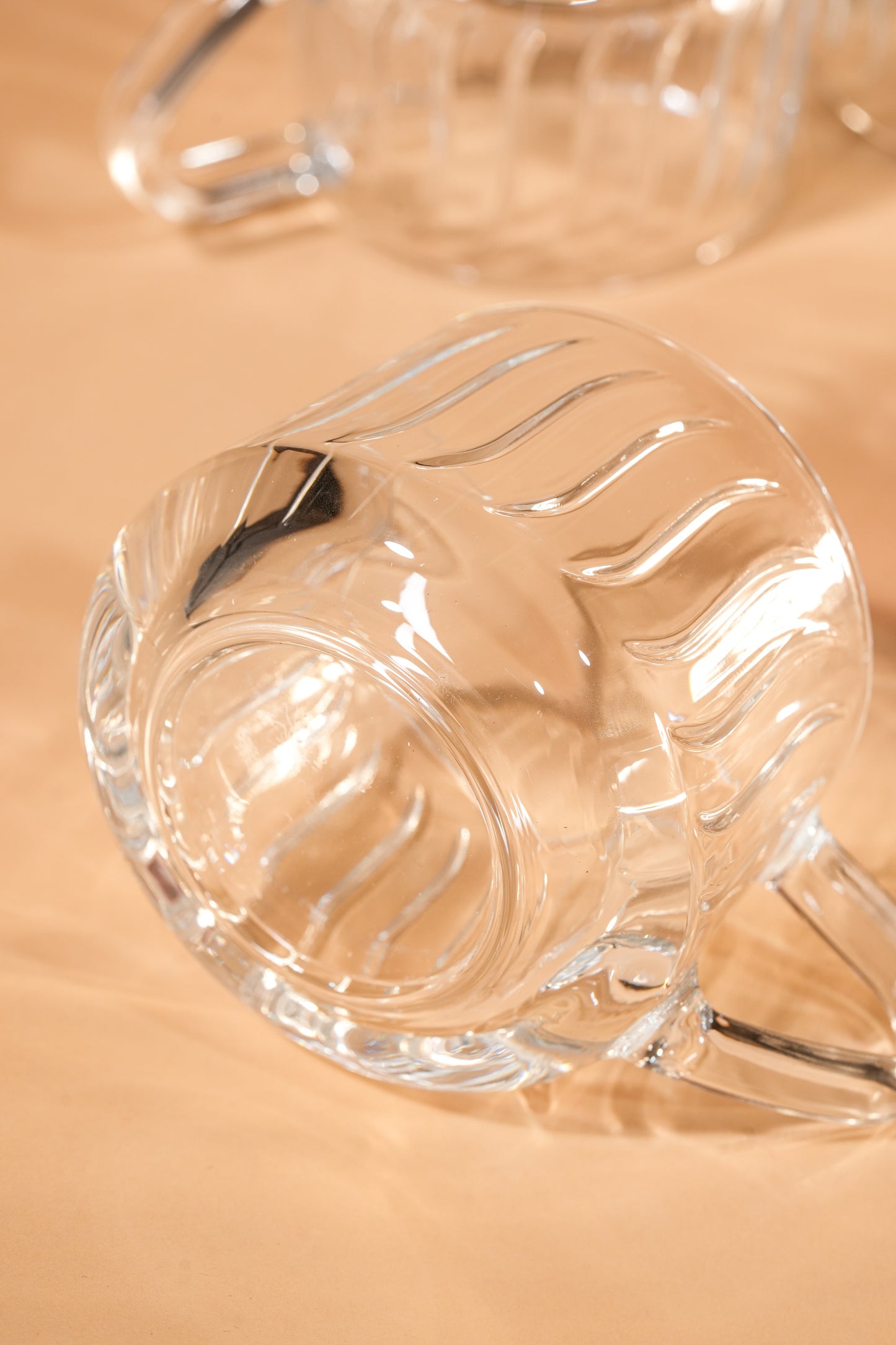 LuxeRib Glass Mug Set of 6 (180ml)