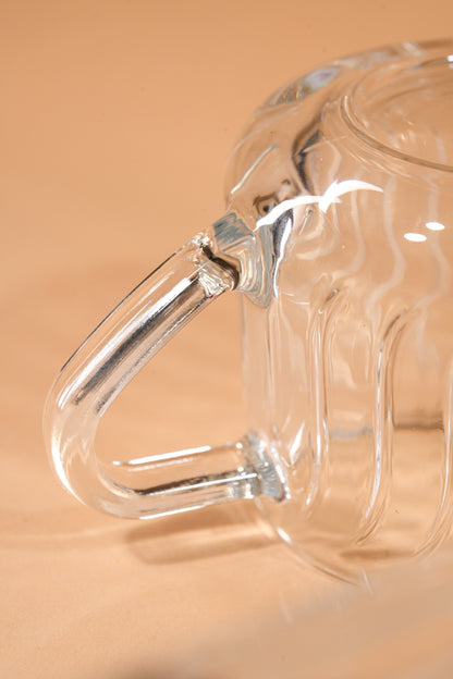 LuxeRib Glass Mug Set of 6 (180ml)