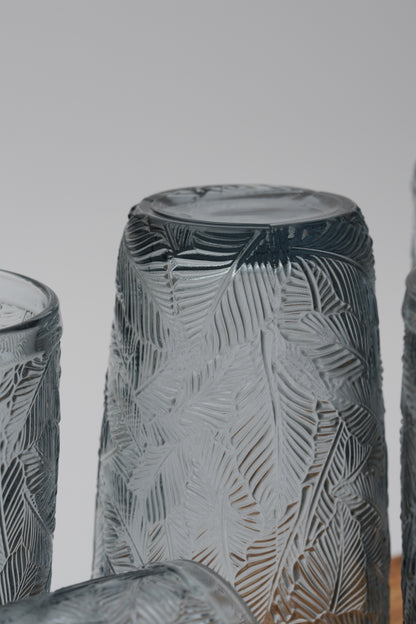 Tropical Blue Palm Glass Set of 6 (380ml)