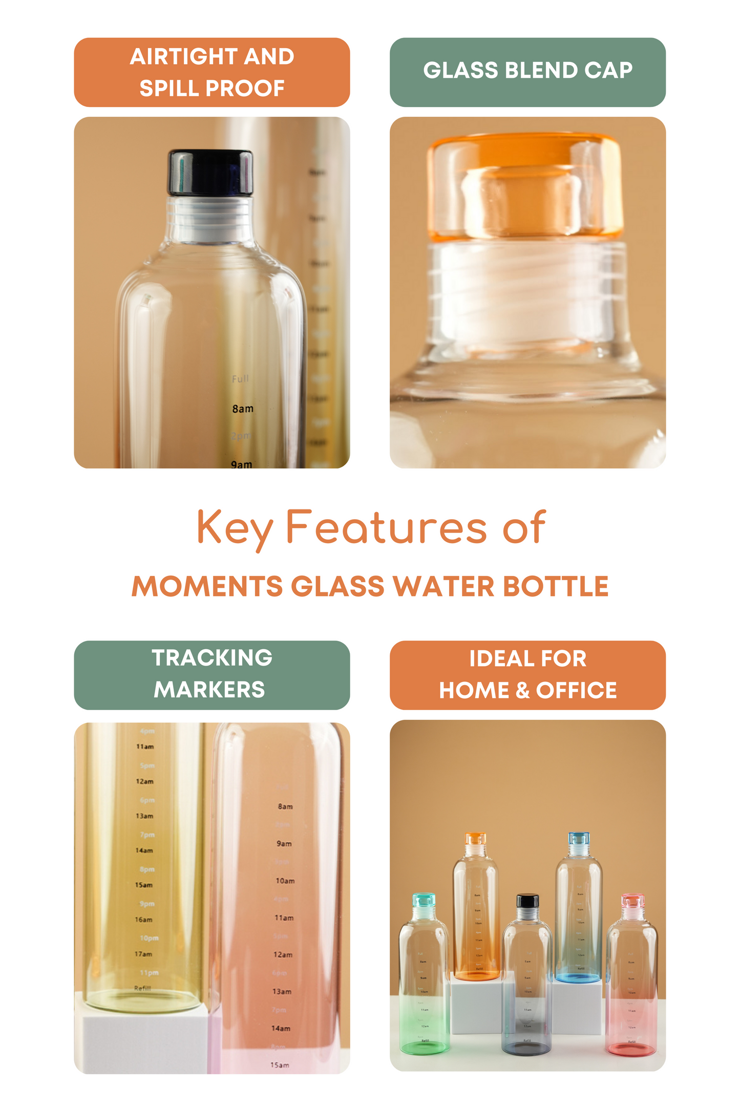 Moments Glass Bottle 700ml