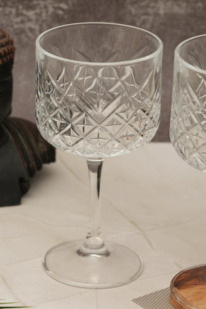 Vintage Cut Crystal Wine Glass Set of 4 (500ml)