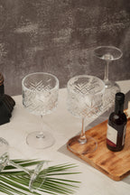 Vintage Cut Crystal Wine Glass Set of 4 (500ml)