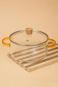 Lumi Borosilicate Glass Kadhai / Pot 3 Litre