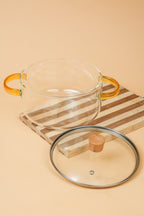 Lumi Borosilicate Glass Kadhai / Pot 3 Litre