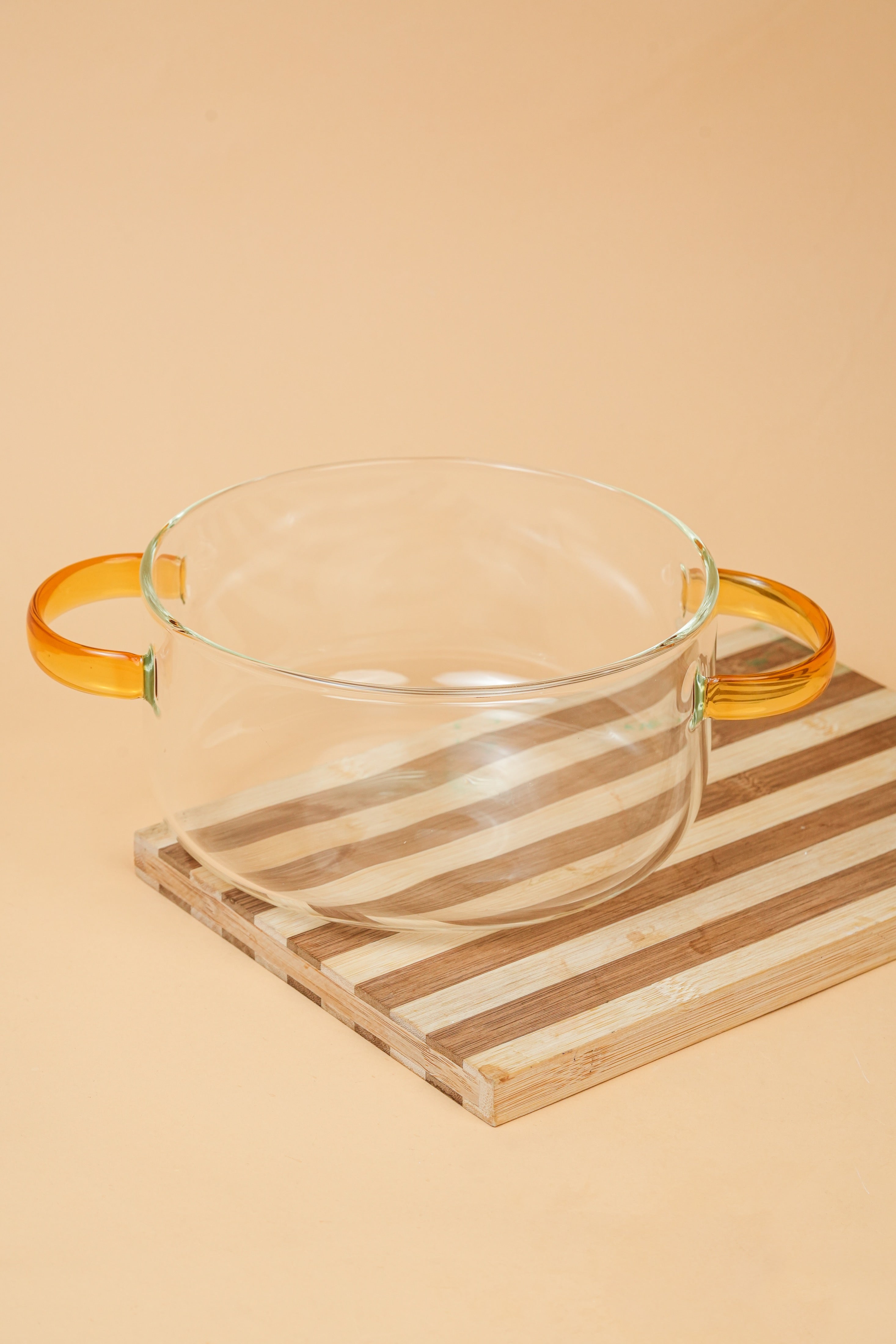 Lumi Borosilicate Glass Kadhai / Pot 3 Litre