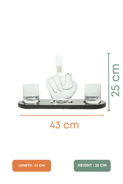 Rebel Cocktail Glass + Decanter Set (1Ltr)