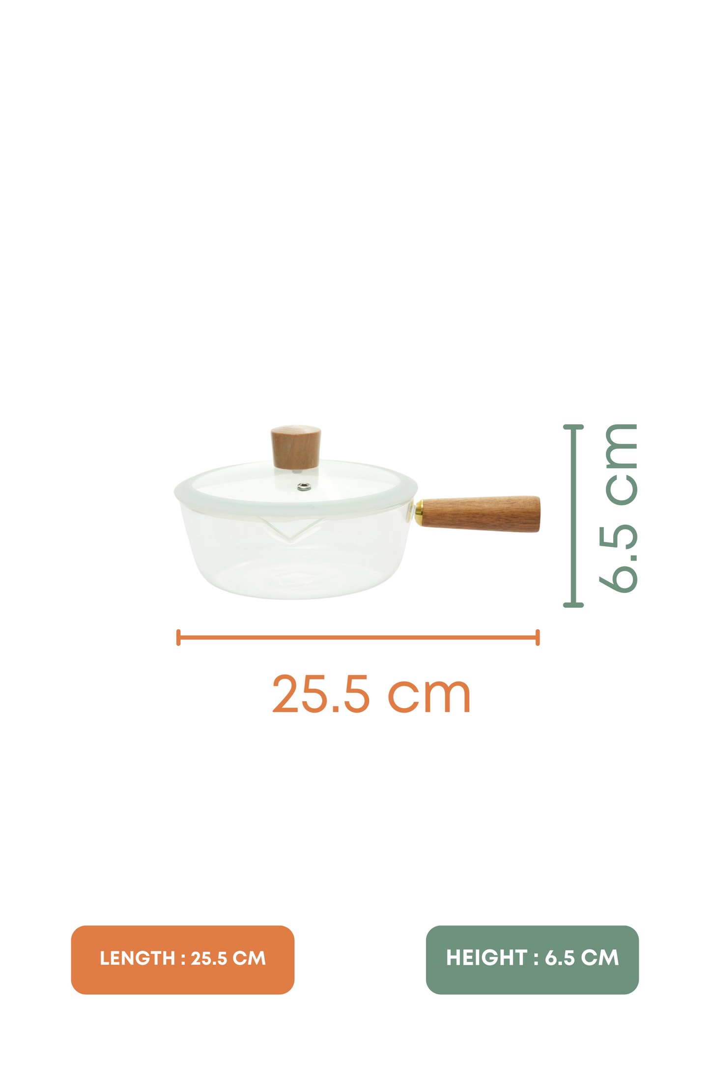 Clairwood Borosilicate Glass Pan 1.7 Litre