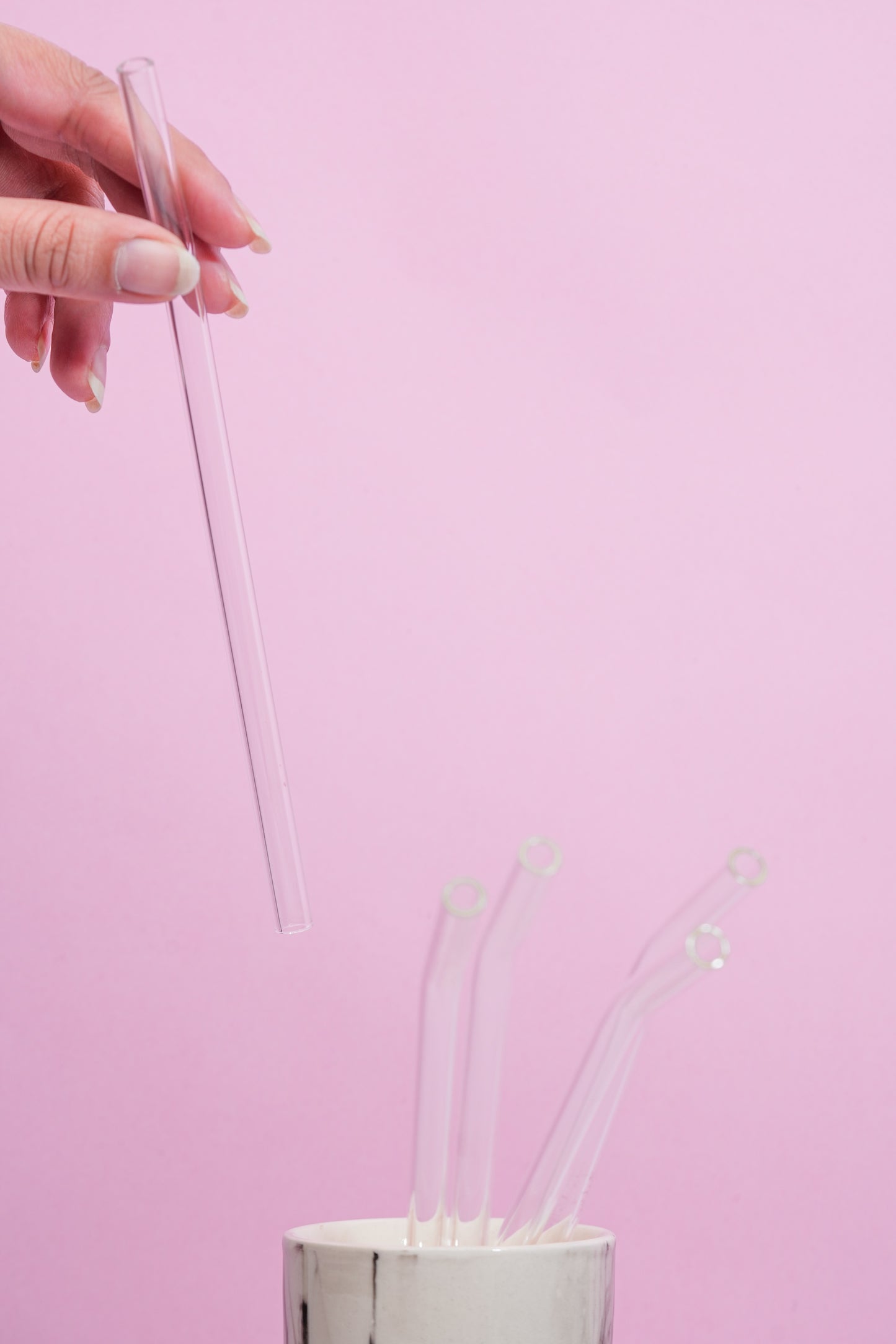Glass Straws Set of 5 (17.5cm)