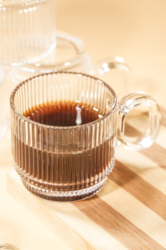 Ridge Loop Glass Mug Set of 6 (156ml)