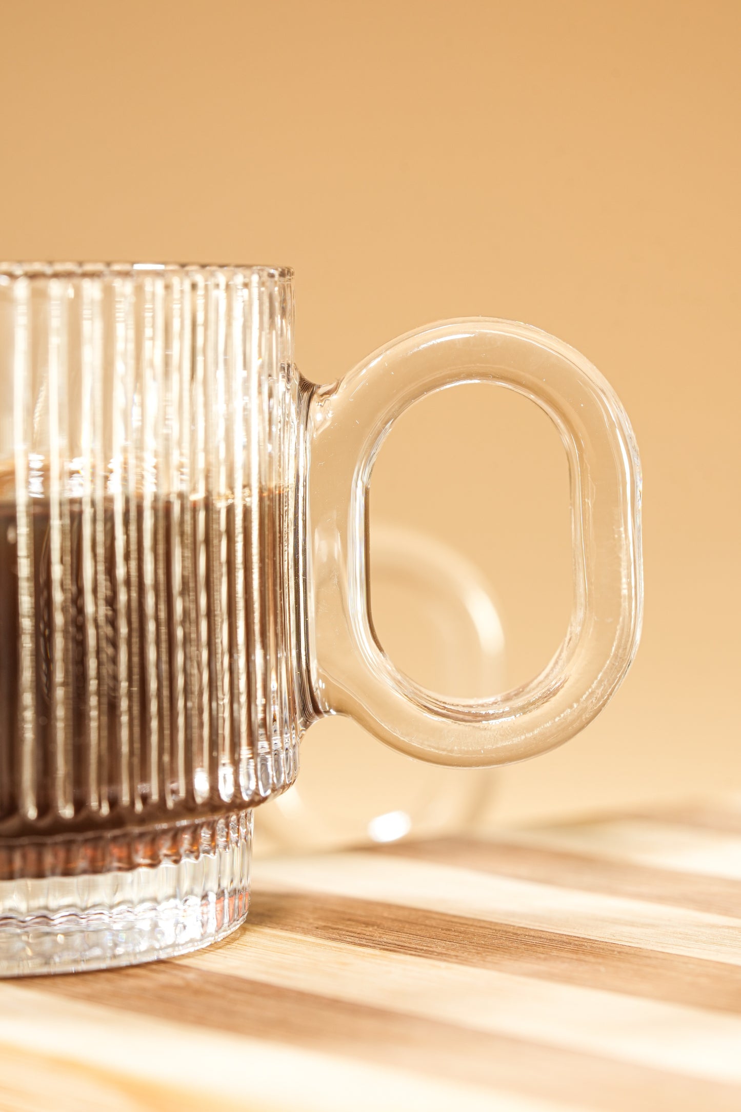 Ridge Loop Glass Mug Set of 6 (156ml)