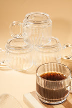 Ridge Loop Glass Mug Set of 6 (156ml)