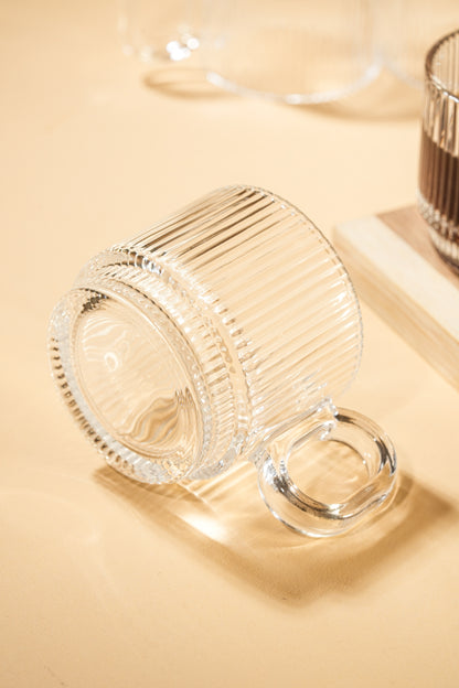Ridge Loop Glass Mug Set of 6 (156ml)