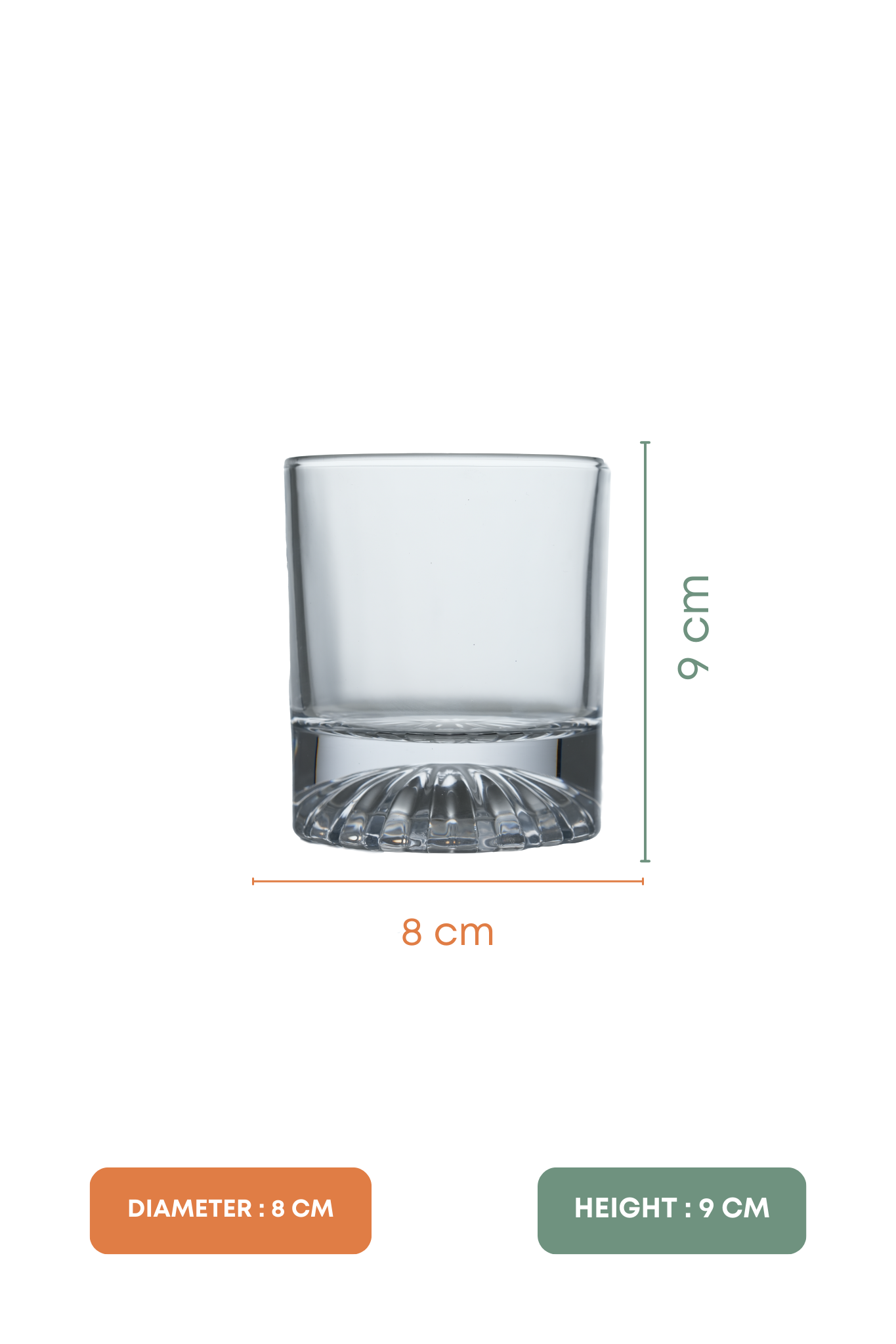 Echo Curve Whiskey Glass Set of 6 (300ml)