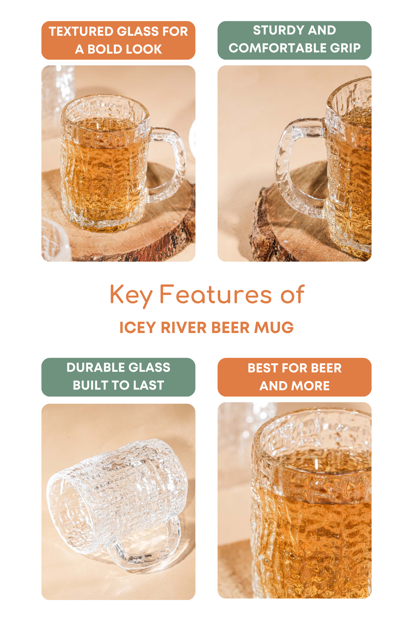 Icey River Beer Mug Set of 6 (300ml)