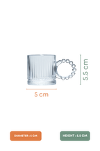 Celeste Glass Mug Set of 6 (110ml)