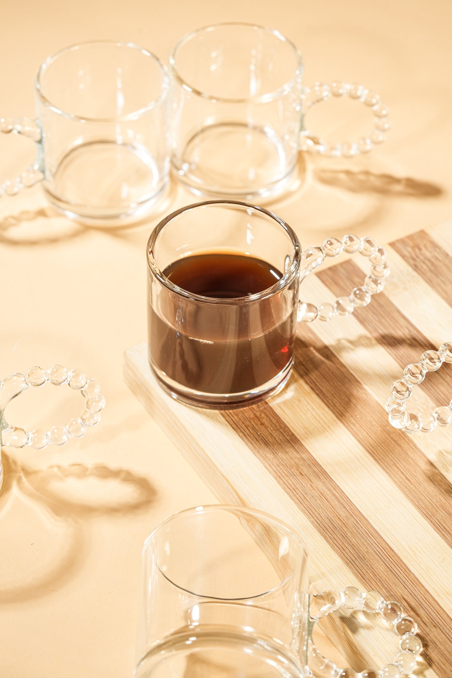 Beady Glass Mug Set of 6 (110ml)