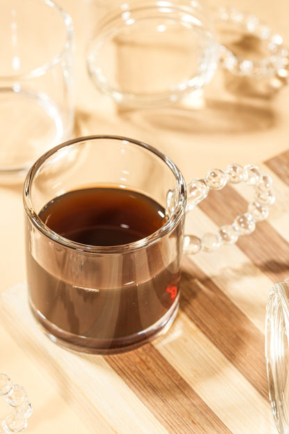 Beady Glass Mug Set of 6 (110ml)